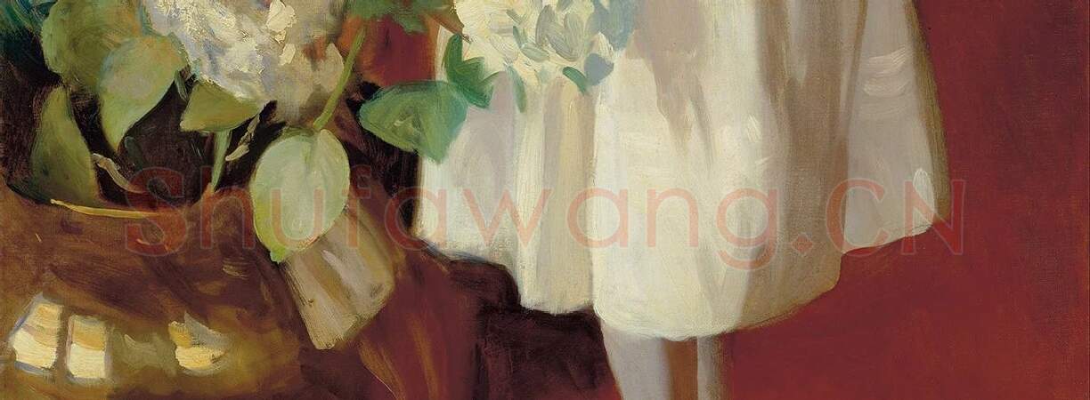 萨金特油画小女孩肖像作品《Helen-Sears》_03