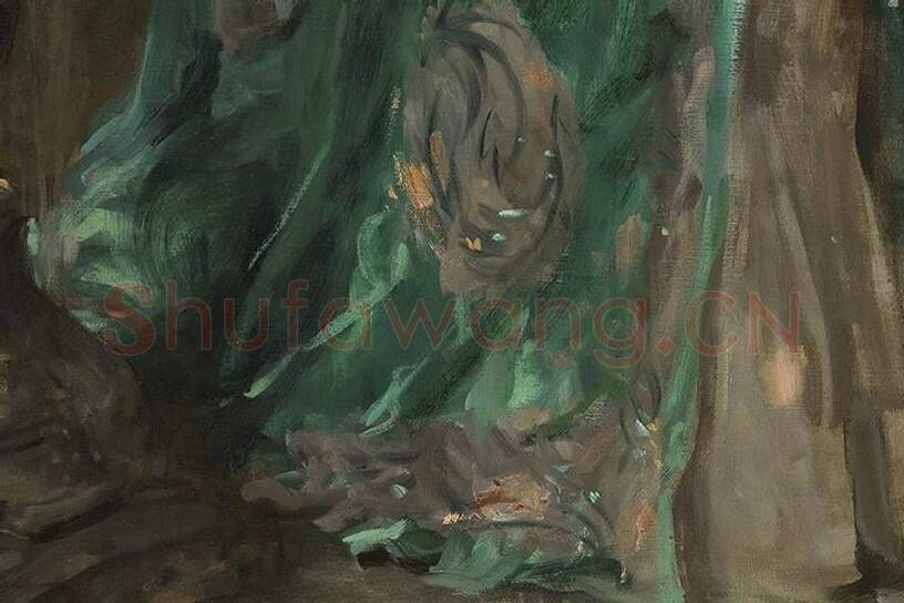 萨金特油画人物肖像《萨瑟兰公爵夫人》局部 (4)