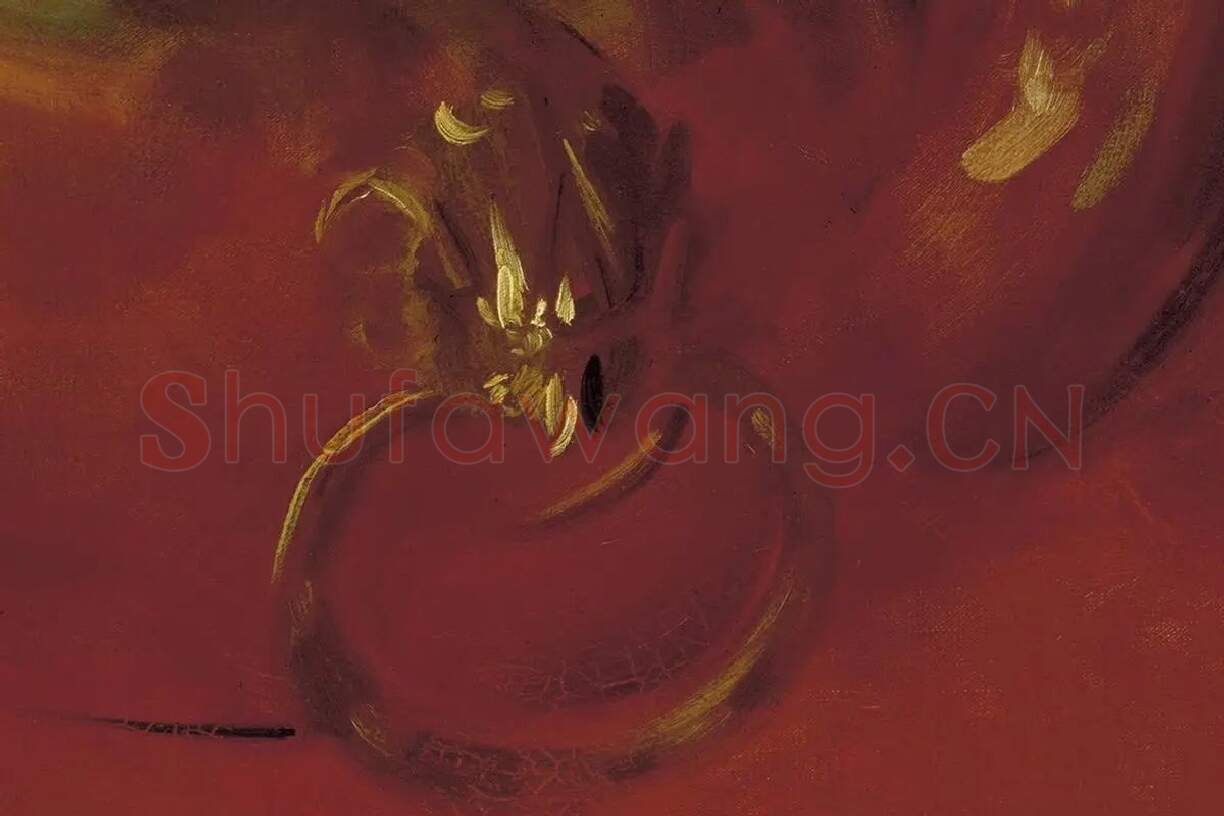 萨金特油画作品小女孩肖像《Helen Sears》局部 (6)