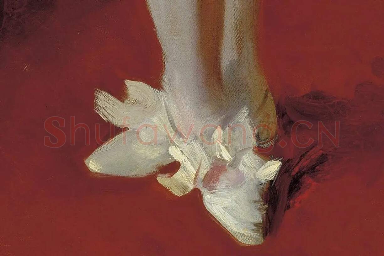 萨金特油画作品小女孩肖像《Helen Sears》局部 (7)