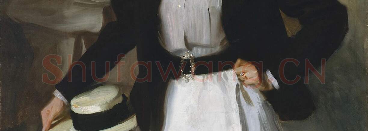 萨金特油画肖像《斯托克斯夫妇》_02