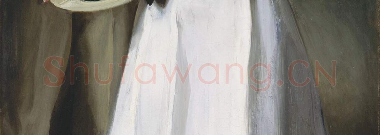 萨金特油画肖像《斯托克斯夫妇》_03