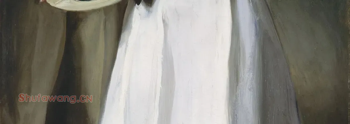 萨金特油画肖像《斯托克斯夫妇》_03