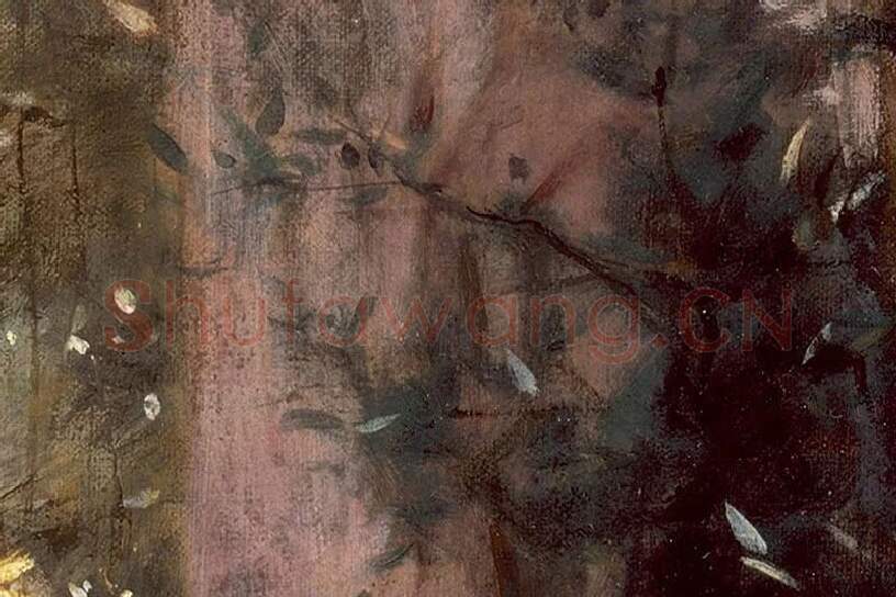 萨金特油画作品《卡普里女孩》局部 (4)