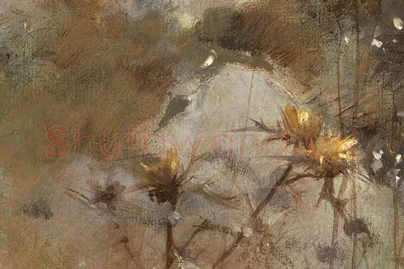 萨金特油画作品《卡普里女孩》局部 (5)