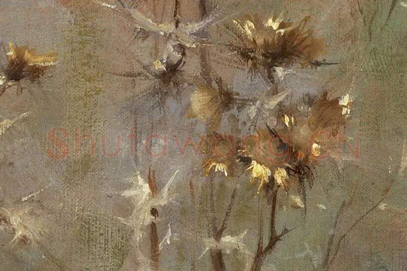 萨金特油画作品《卡普里女孩》局部 (6)