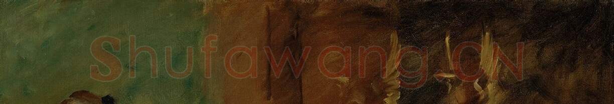 萨金特的女性人物肖像油画《沃伦太太和她的女儿》_01