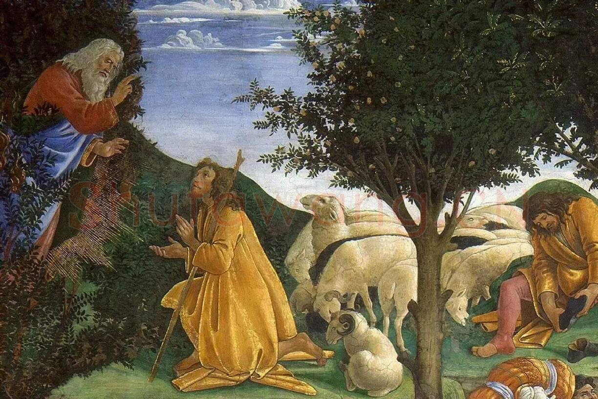 波提切利作品《青年摩西》局部 (1)