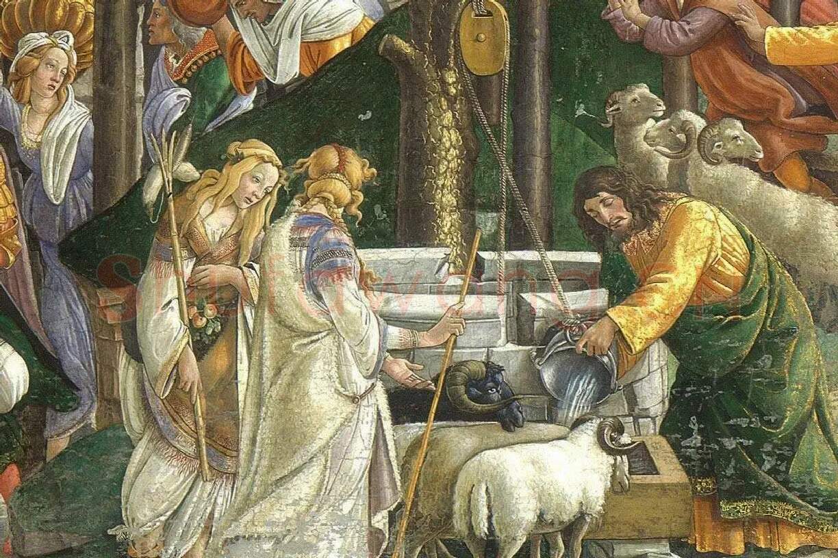 波提切利作品《青年摩西》局部 (3)