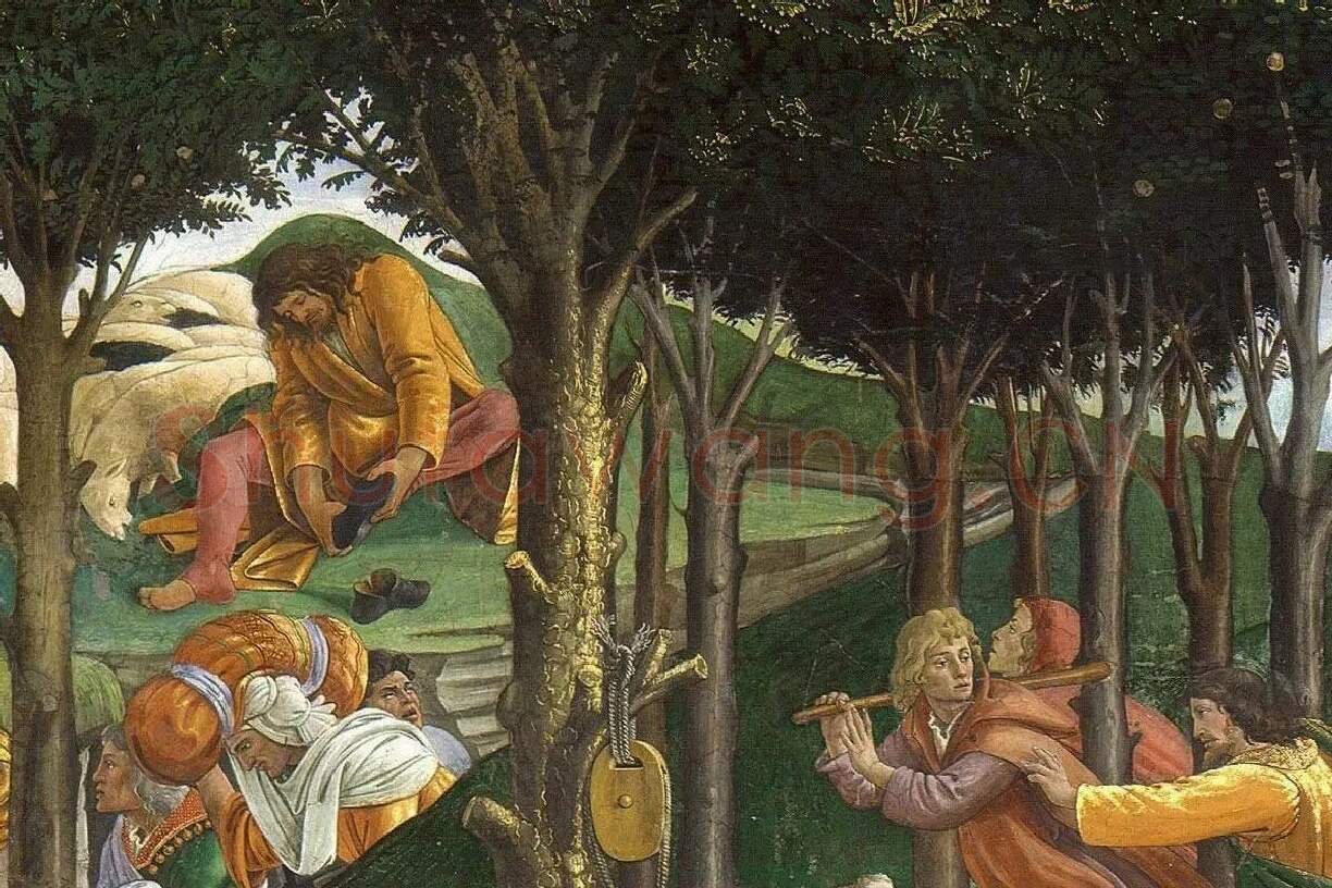 波提切利作品《青年摩西》局部 (4)