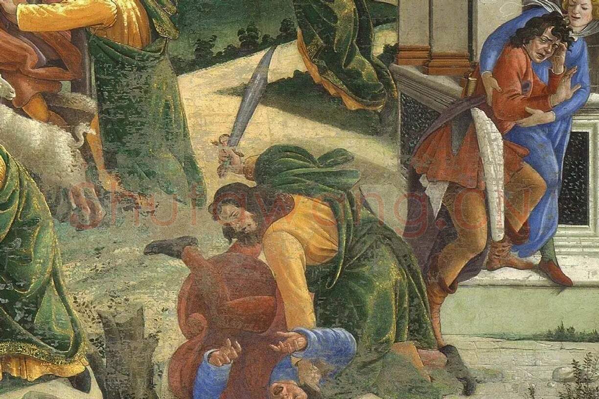 波提切利作品《青年摩西》局部 (5)