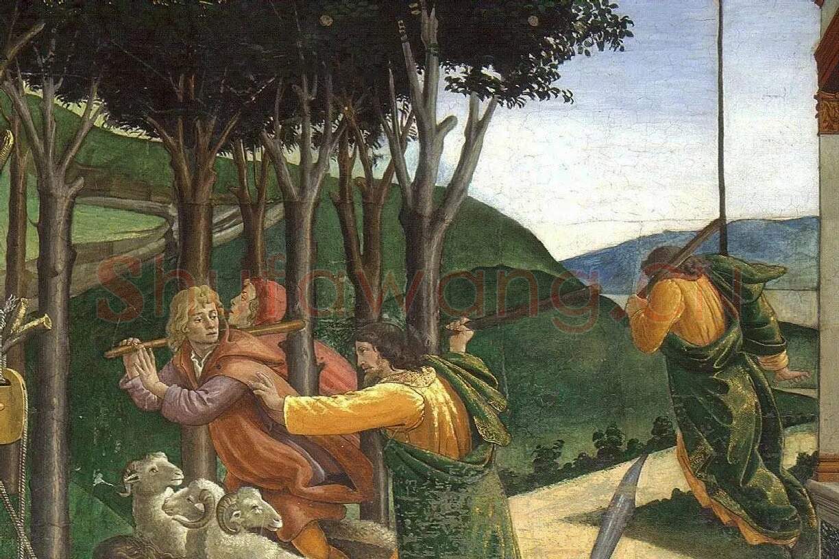 波提切利作品《青年摩西》局部 (6)