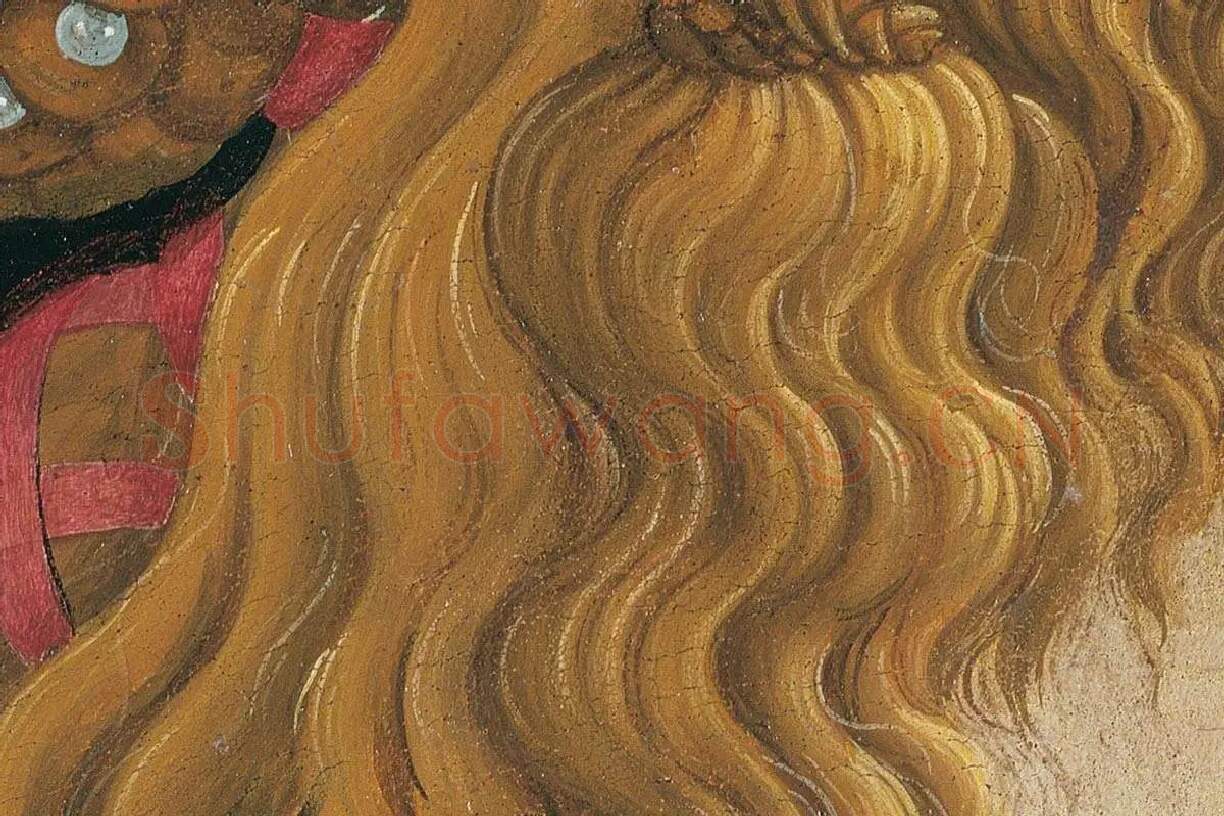 波提切利肖像画作品《西蒙内塔·韦斯普奇》局部 (5)