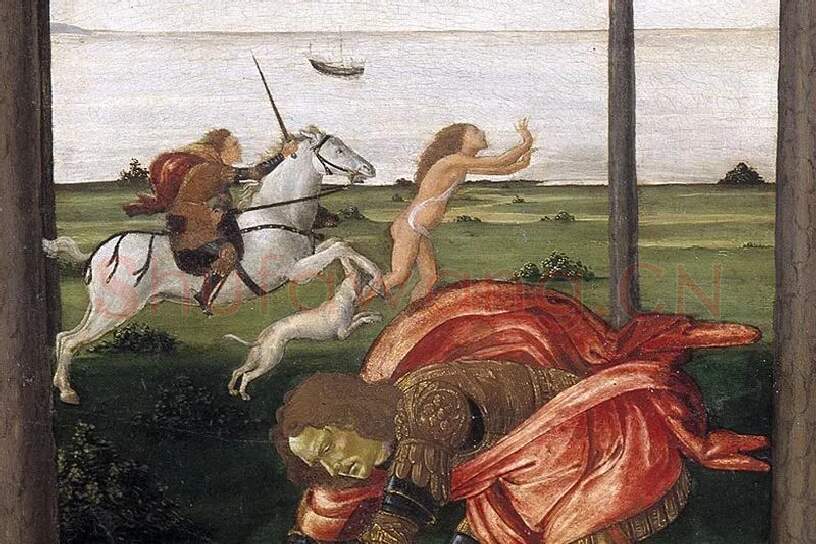 波提切利《纳斯塔吉奥故事》系列组画局部 (6)