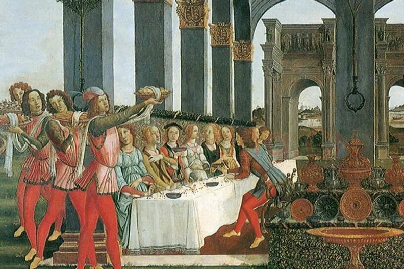 波提切利《纳斯塔吉奥故事》系列组画局部 (13)