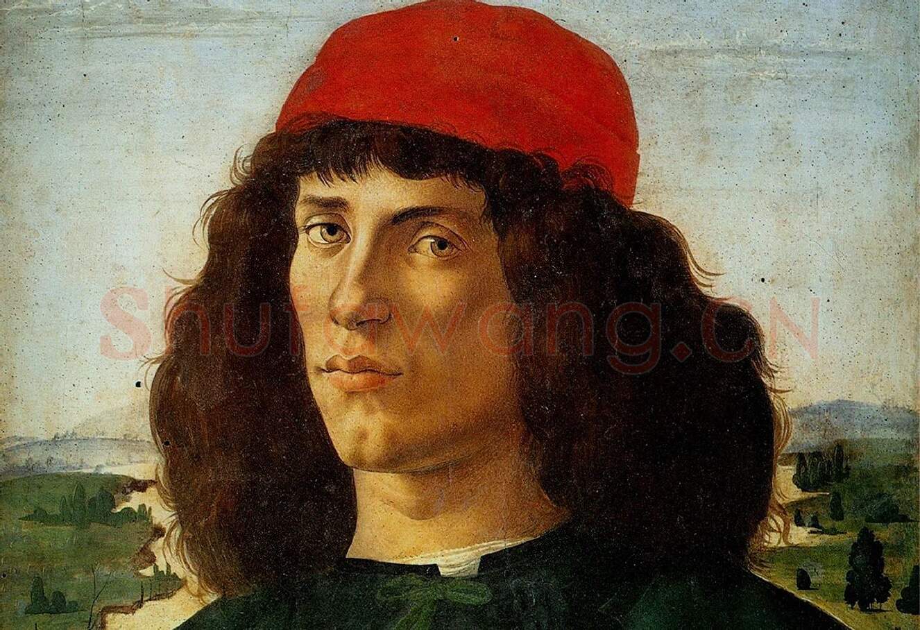 波提切利作品《一位手持老科西莫勋章的男人肖像》_02