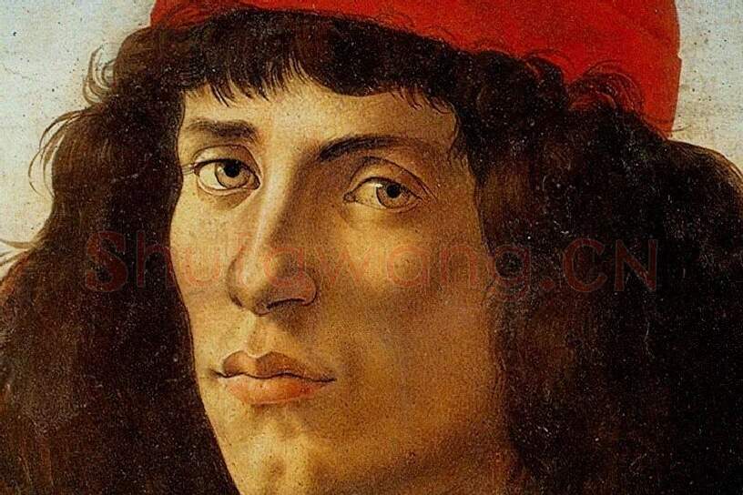 波提切利作品《一位手持老科西莫勋章的男人肖像》局部 (1)