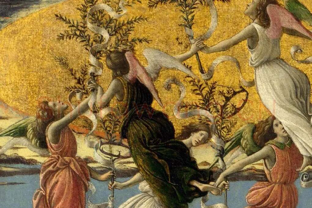 波提切利作品《神秘的耶稣诞生》局部 (1)