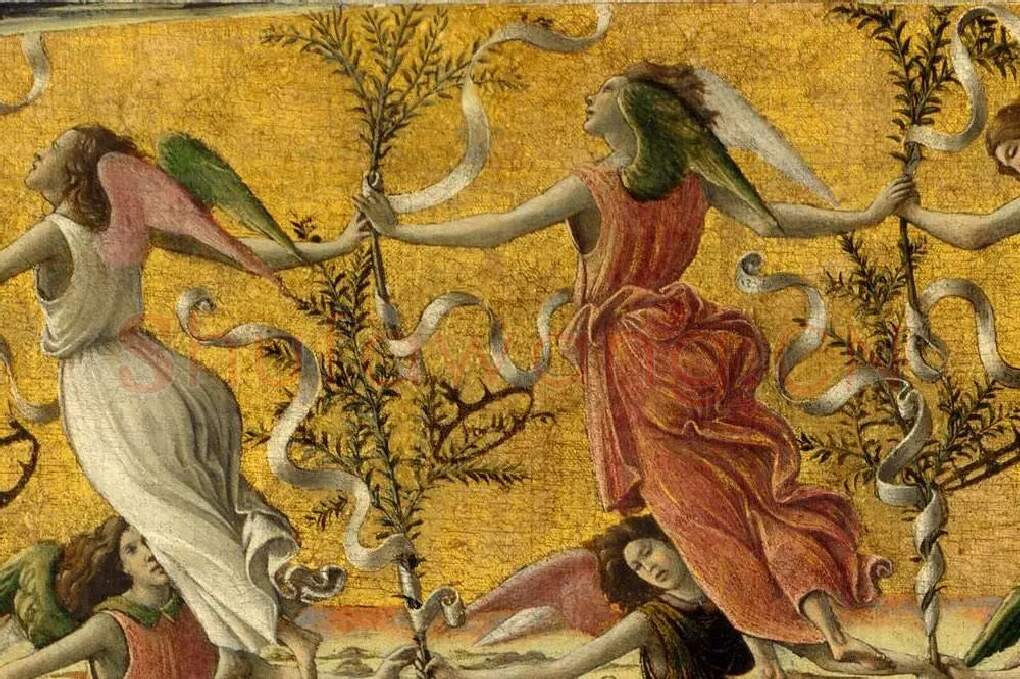 波提切利作品《神秘的耶稣诞生》局部 (2)