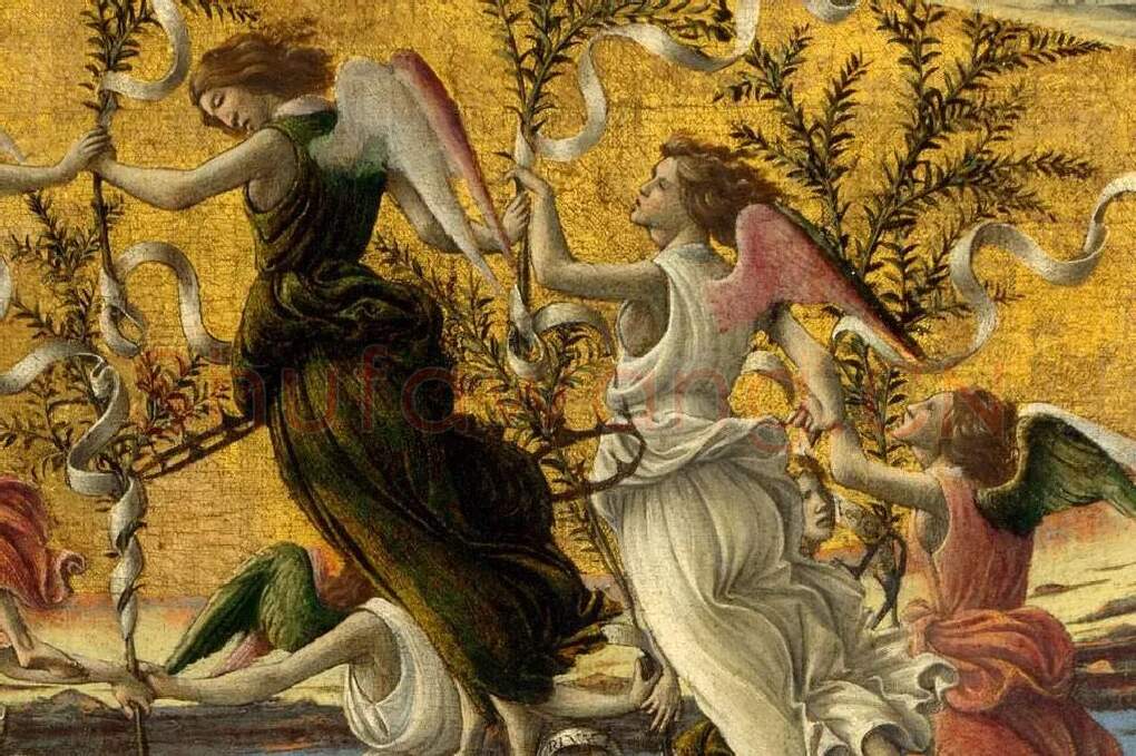 波提切利作品《神秘的耶稣诞生》局部 (3)