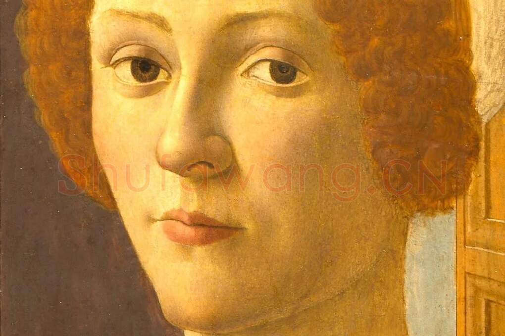 波提切利肖像画作品《班迪内利女士的肖像》局部 (2)