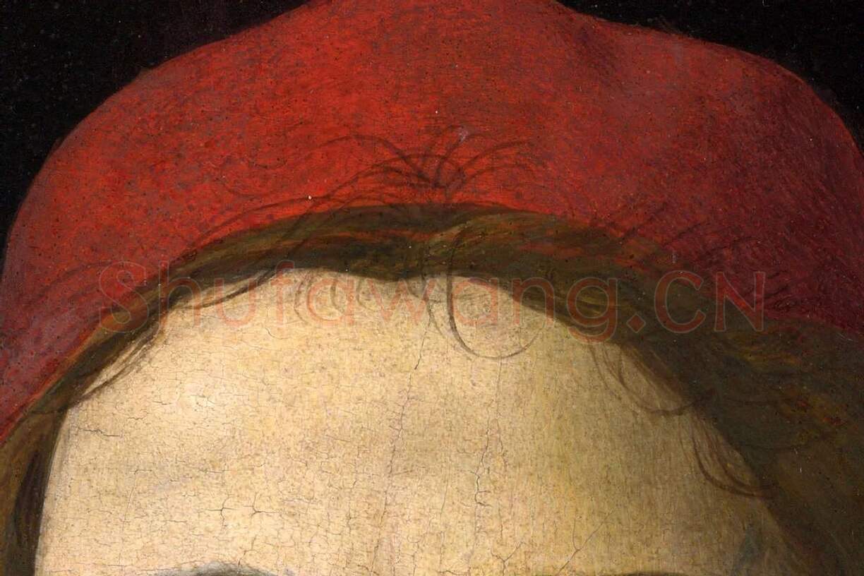 波提切利作品《年轻男子的肖像画》局部 (2)