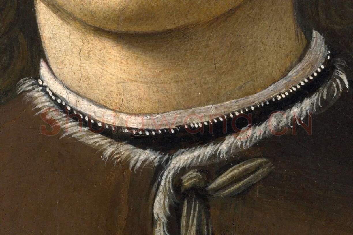 波提切利作品《年轻男子的肖像画》局部 (4)