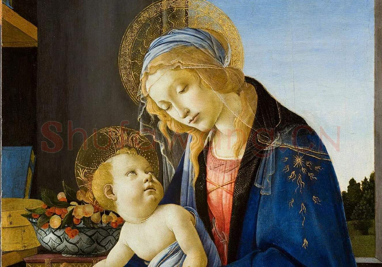 波提切利作品《读书圣母》_02