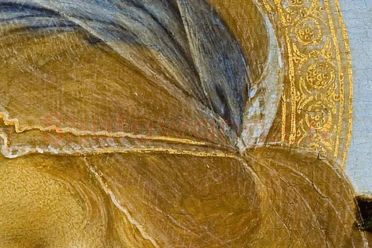 波提切利作品《读书圣母》局部 (3)