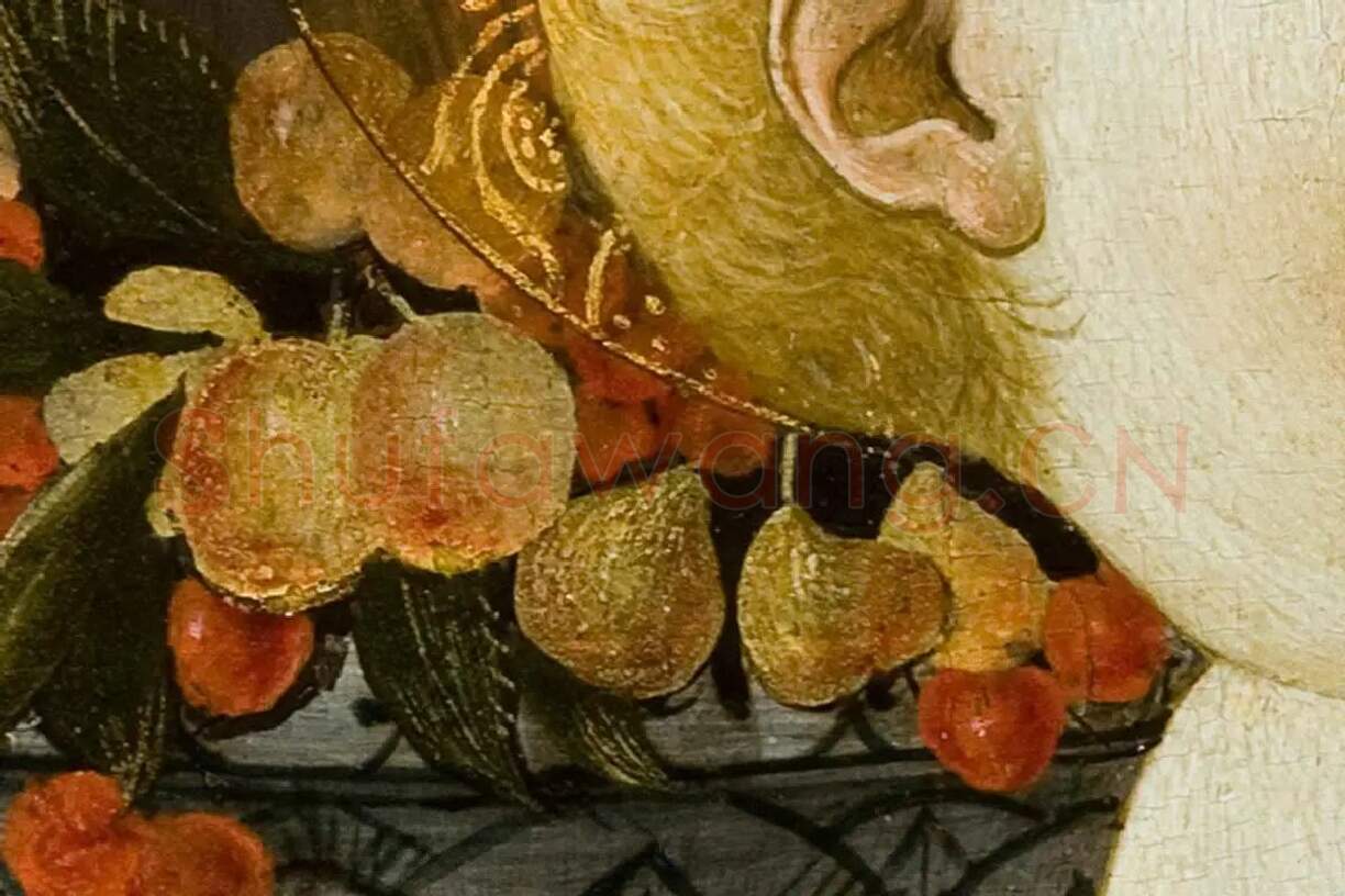 波提切利作品《读书圣母》局部 (6)