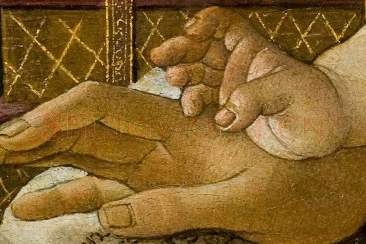 波提切利作品《读书圣母》局部 (7)