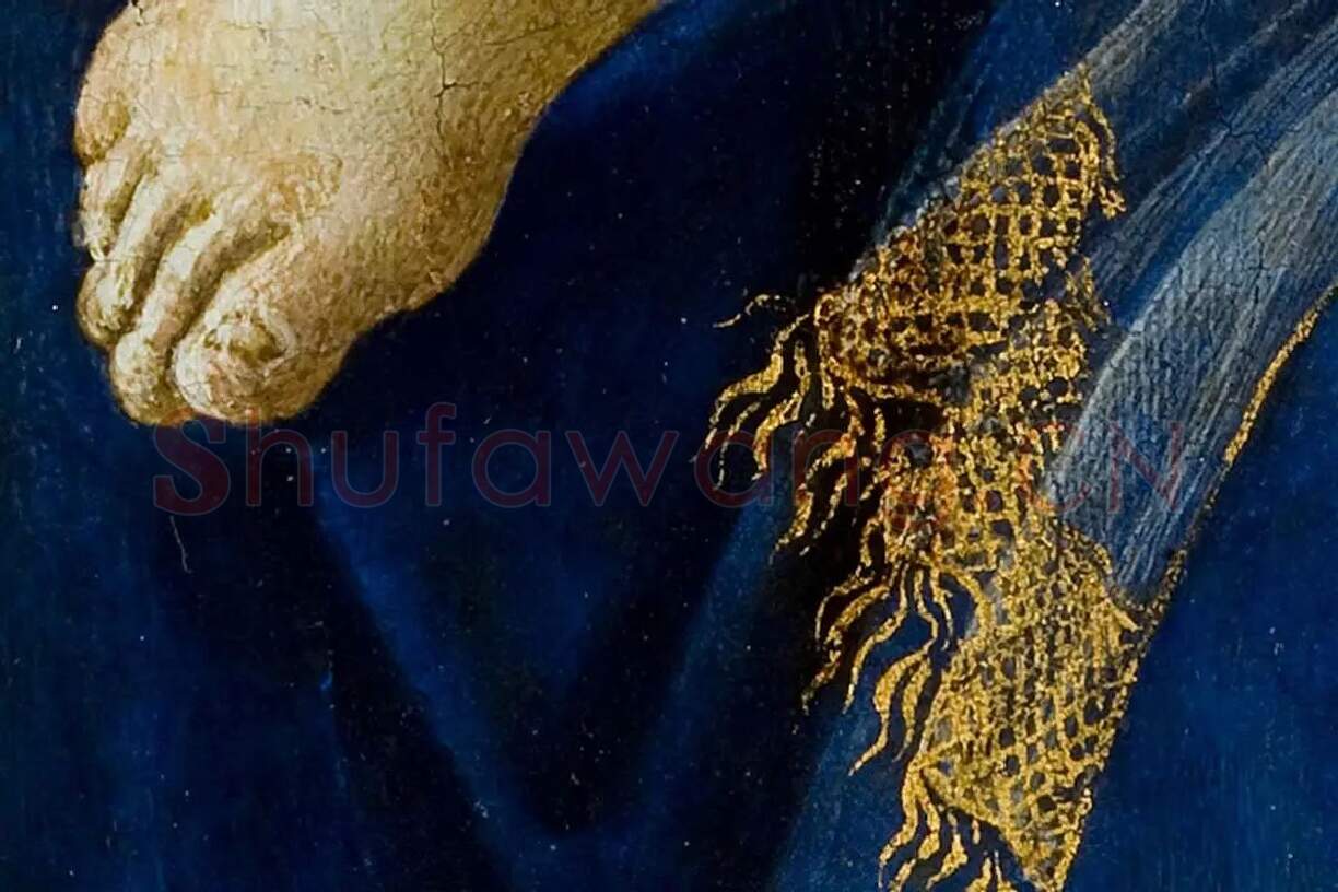 波提切利作品《读书圣母》局部 (10)