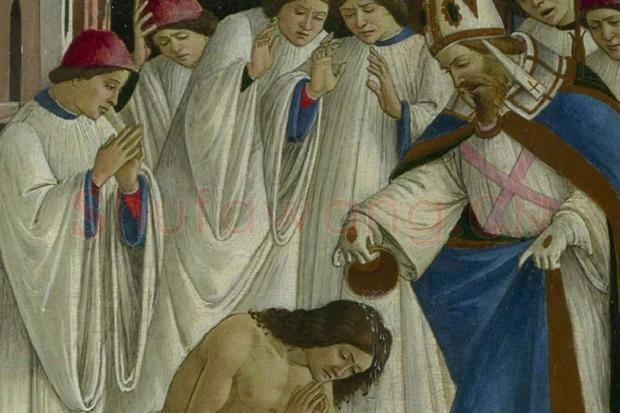 波提切利《圣泽诺比乌斯的洗礼及其主教任命》局部 (1)