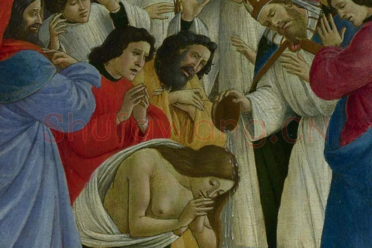 波提切利《圣泽诺比乌斯的洗礼及其主教任命》局部 (2)