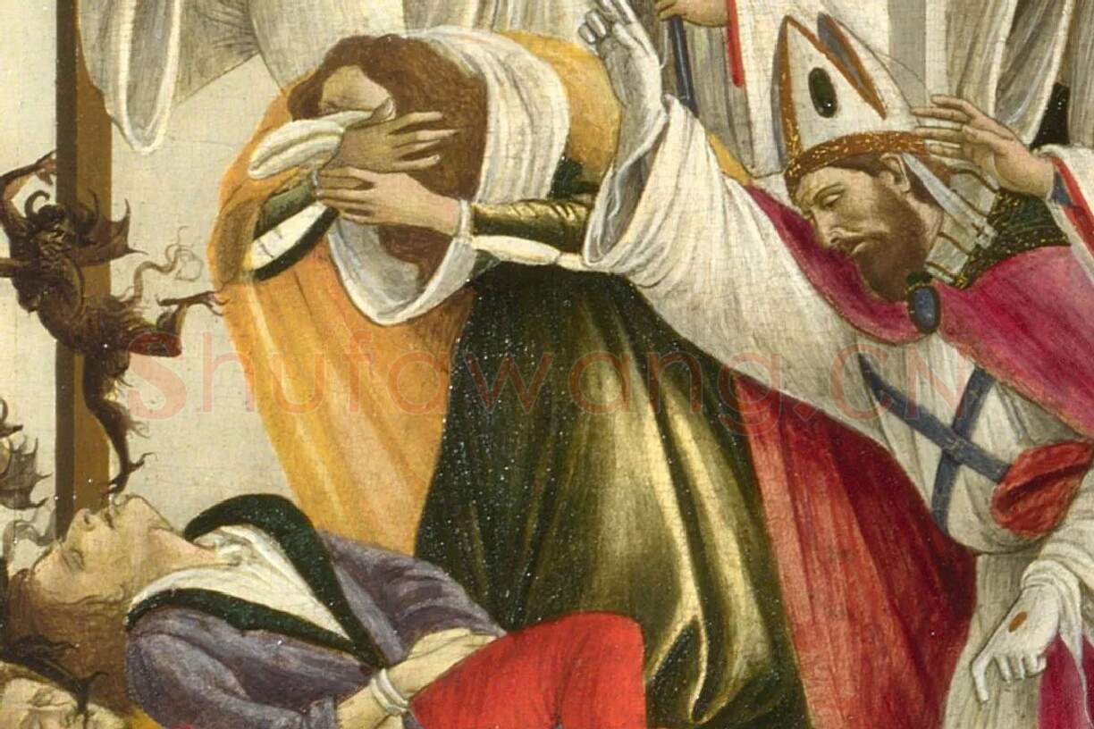 波提切利作品《圣泽诺比乌斯的三大奇迹》局部 (1)