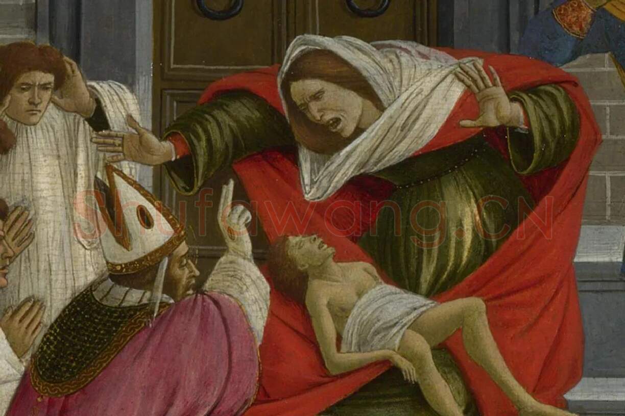 波提切利作品《圣泽诺比乌斯的三大奇迹》局部 (4)