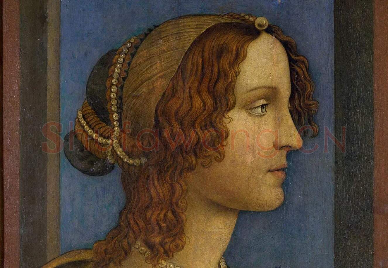 波提切利肖像画作品《侧面女士肖像》_02