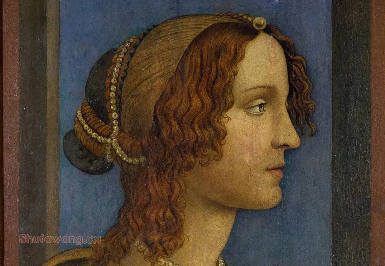 波提切利肖像画作品《侧面女士肖像》_02