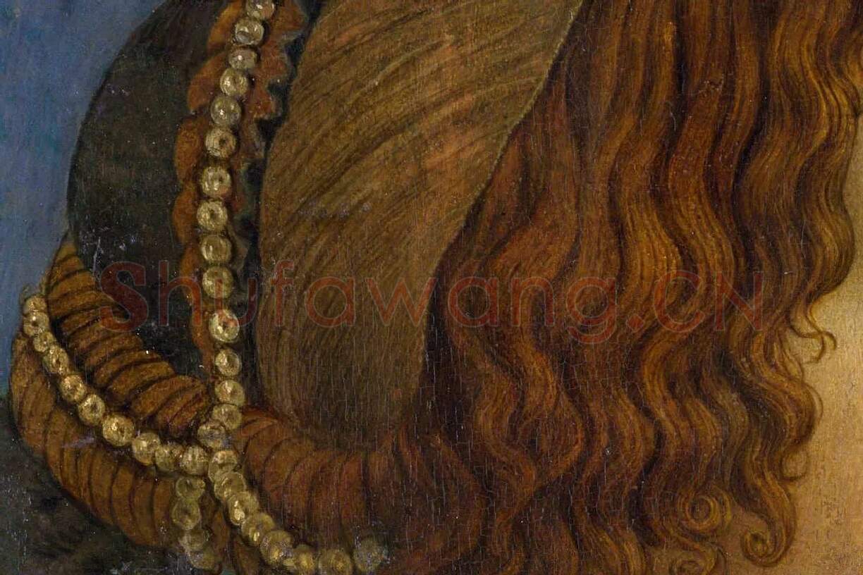 波提切利肖像画作品《侧面女士肖像》局部 (2)