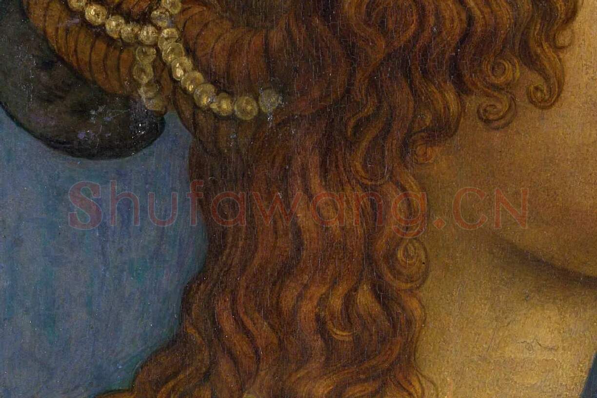 波提切利肖像画作品《侧面女士肖像》局部 (4)