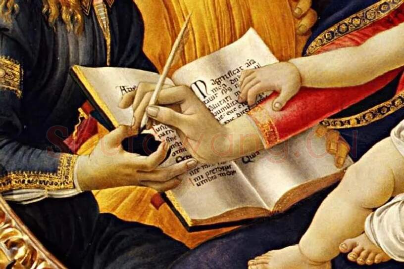 波提切利作品《圣母玛利亚》局部 (5)