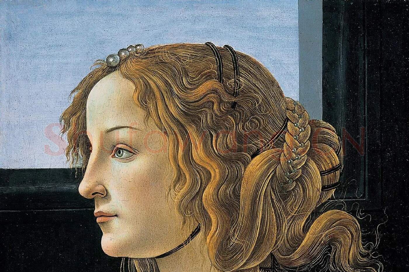 波提切利作品《年轻女子肖像》_01