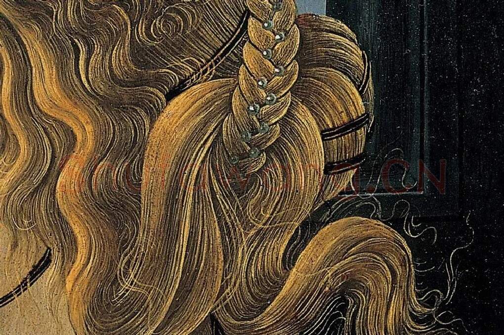 波提切利作品《年轻女子肖像》局部 (2)