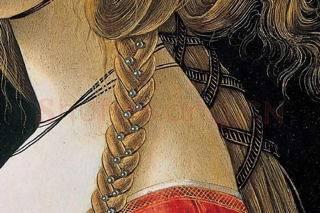 波提切利作品《年轻女子肖像》局部 (4)