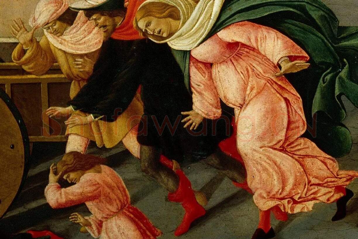 波提切利《最后的奇迹和圣泽诺比乌斯的死亡》局部 (1)