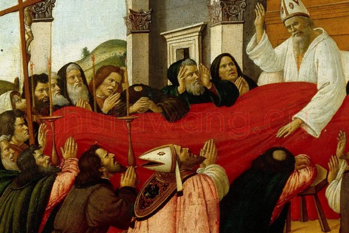 波提切利《最后的奇迹和圣泽诺比乌斯的死亡》局部 (4)