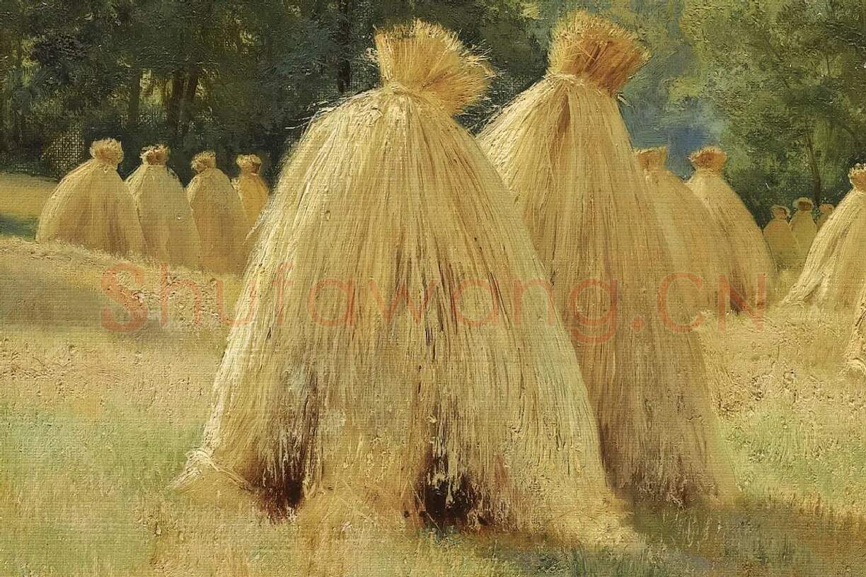 希施金油画农场风景画局部 (1)