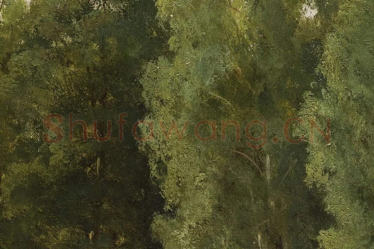 希施金油画农场风景画局部 (3)