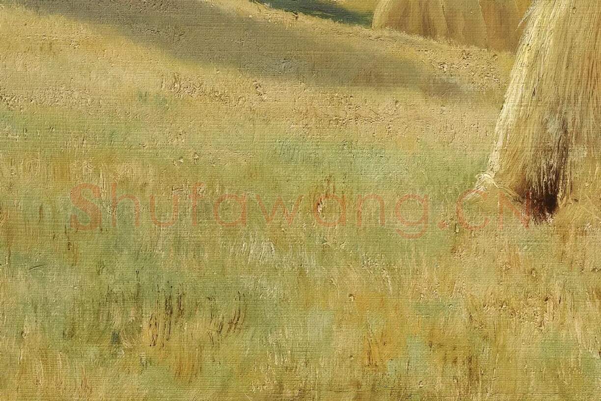 希施金油画农场风景画局部 (4)