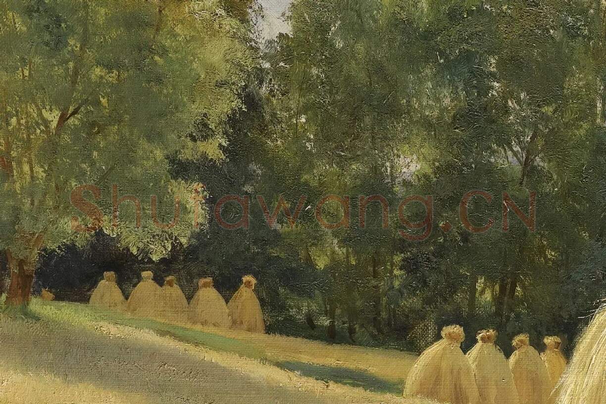 希施金油画农场风景画局部 (5)